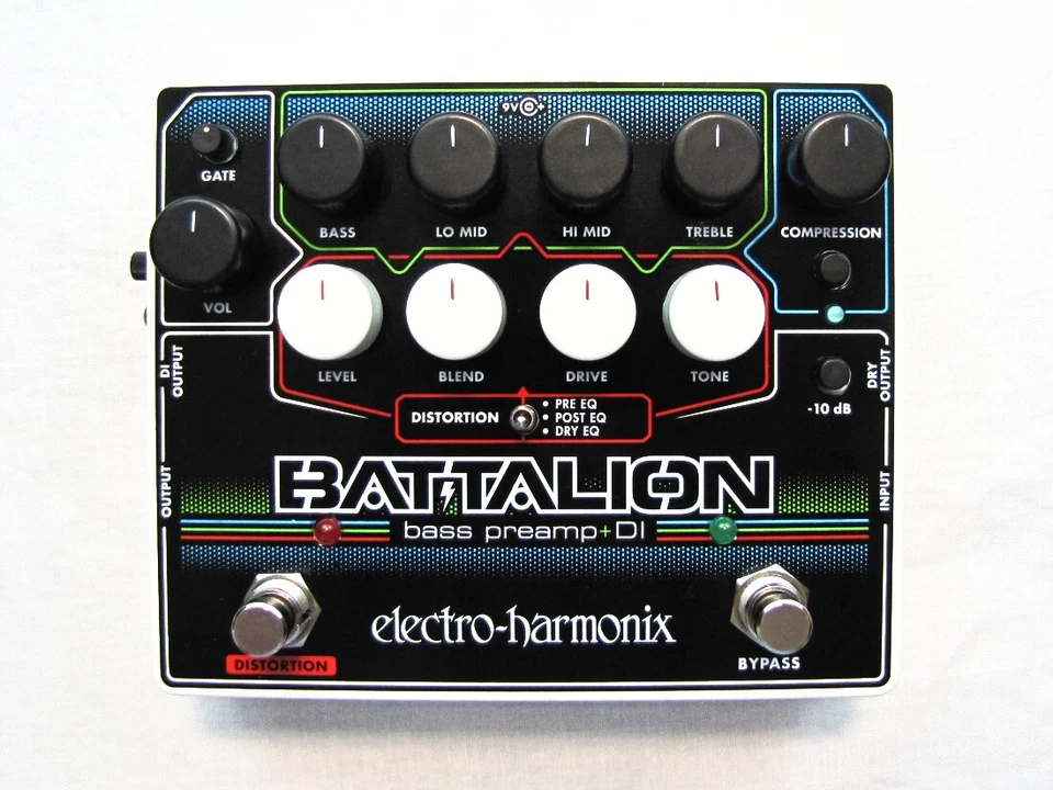 Used Electro-Harmonix EHX Battalion Bass Preamp DI Pedal w/ Power supply - Image 1 of 3