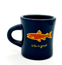 Life is Good Fish Navy Blue Coffee Mug DO WHAT YOU LIKE. LIKE WHAT YOU DO.