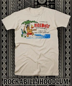 Retro Tiki Tee T Shirt Rum Mug Restaurant Bar Cocktail Kelbos Los Angeles CA - Picture 1 of 7