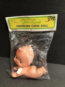 MUÑECA DE GATEO CUPID KEWPIE Fibra Artesanal De Colección Nueva En Paquete - Imagen 1 de 4