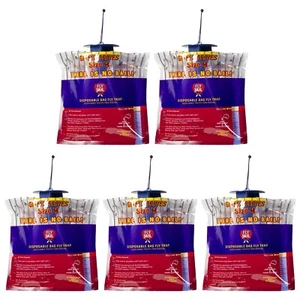 5 Fly Jail Medium Bag-Outdoor Disposable Fly Trap|Pre-Baited|Outdoor Fly Catcher - Picture 1 of 6