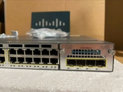 Cisco WS-C3750X-48PF-S With 1 x Cisco C3KX-NM-1G and Single Power Supply - Image 1 of 3