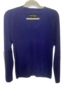Sweater Lightweight 100% silk XL Blue Elegantissmo Firenze - Picture 1 of 8