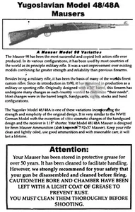 Mauser M48-48a Yugoslavian Manual - Picture 1 of 1