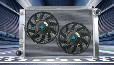 Radiador + ventilador de aluminio de 3 filas para motor Ford Thunderbird V8 1958-1960 1959 58 59 Foto 1 de 4