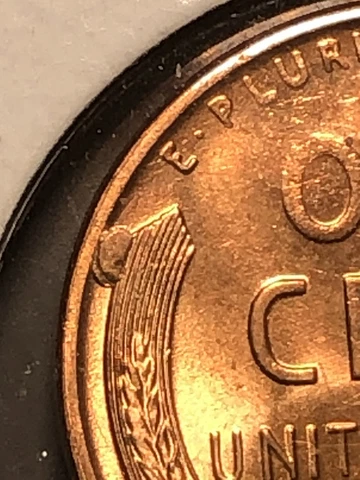 1955-s Cud , Wheat Cent Mint Error!! Cover