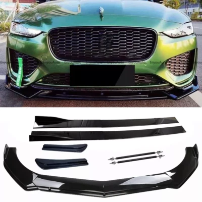 For Jaguar F-Type Front Bumper Lip 86" Side Skirt Rear Bumper Lip Black — 第 1/4 张图片