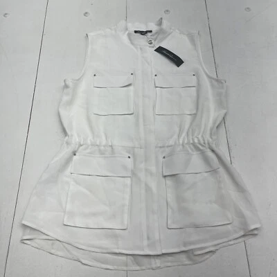 Kenneth Cole The Lourdes Vest White Women’s Size Large New - Image 1 of 4