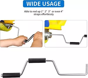 Portable Strap Winder Flatbed Truck Hand Roller Winding Winch Cargo Big Rig NEW - Bild 1 von 9