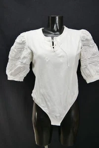 Gr.46 Trachtenbody weiß Body für Dirndl Hammerschmid Spitze Stickerei TB10224 - Bild 1 von 4
