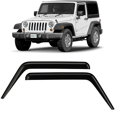 Sun Rain Visors Wind Rain Guards for 2007-2018 Jeep Wrangler JK - Image 1 of 4
