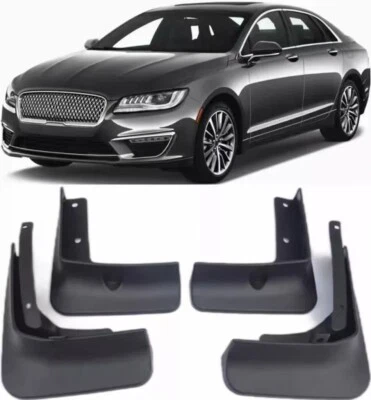 Genuine Front & Rear Splash Guards Mud Flaps For 2013-2021 Lincoln MKZ Sedan - Image 1 of 4