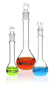 Eisco Labs Volumetric Flask Set, 10, 25, 50ml - Class A, ASTM - Picture 1 of 6