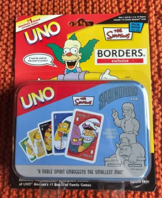 The Simpsons UNO Springfield Special Edition Tin 2005 FACTORY SEALED NEW MINT - Image 1 of 2