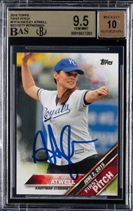 2016 Topps First Pitch #FP14 Hayley Atwell Signed BGS 9.5 BAS 10 Auto Witnessed - Picture 1 of 2