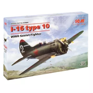 ICM 32004 Plastik Modellflugzeug Bausatz Maßstab 1:32 I-16 Typ 10 WWII Soviet Fighter - Bild 1 von 13