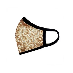 Sequin Face Mask Triple Layer Washable & Reusable Mouth & Nose Cover Mask - Picture 1 of 10
