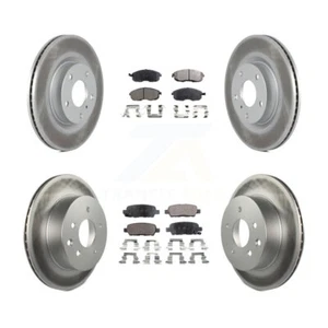 Front Rear Coated Brake Rotor Semi-Metallic Pad Kit For Infiniti G35 Nissan 350Z - Picture 1 of 2