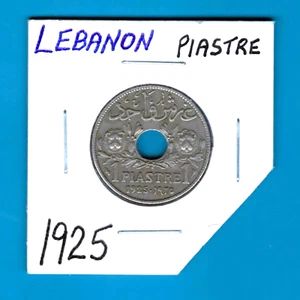 LEBANON - BEAUTIFUL HISTORICAL CUPRONICKEL 1 PIASTRE, 1925 (a), KM# 3 - Picture 1 of 3