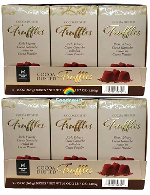 2 Packs Member's Mark Cocoa Dusted Truffles, 3ct 39oz Each Pack, Total 6 boxes - Image 1 of 4