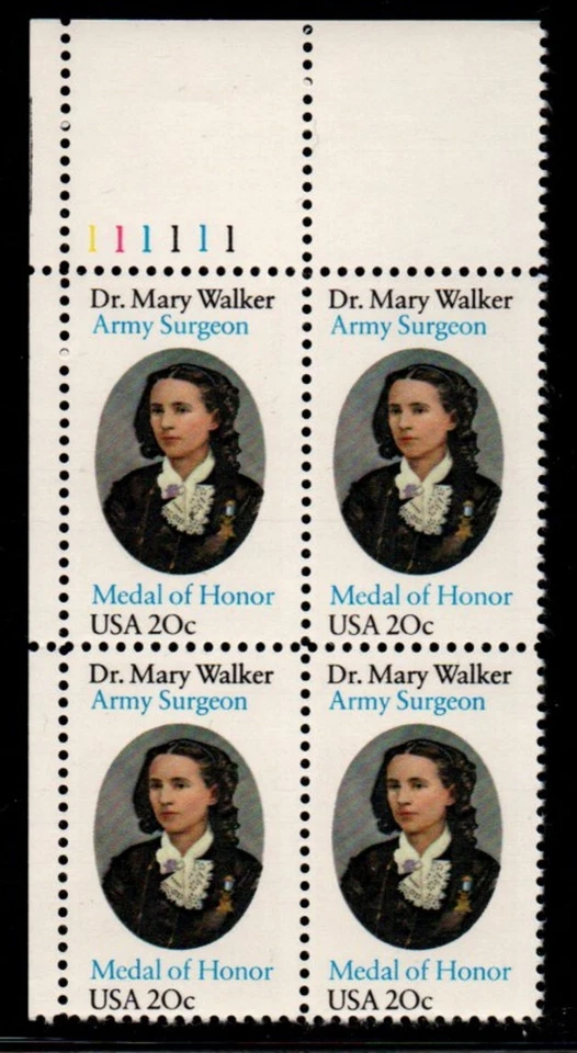 ALLY'S STAMPS US Plate Block Scott #2013 20c Dr. Mary Walker [4] MNH [STK] - Image 1 of 1