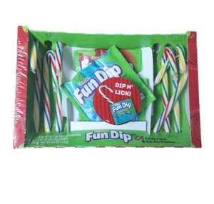 Lot of 12 Fun Dip - 6 Candy Canes + 4 Fun Dip Pouches Dip n' Lick EXP:12/20 - Picture 1 of 3