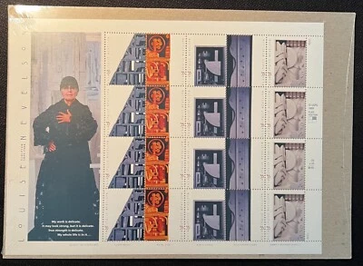 U.S.-Scott #3379-3383-(MHN)-"LOUISE NEVELSON-SCULPTOR"-Full Sheet-(1999)-Sealed - Image 1 of 3