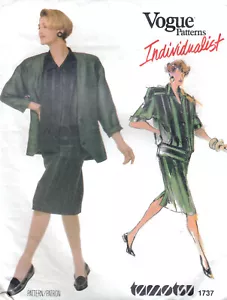 Vogue 1737 pattern size 14 80s Tamotsu jacket skirt top Vogue Individualist - Picture 1 of 2