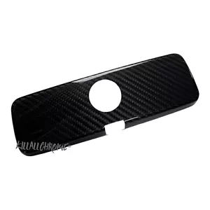 Abarth Manual Rear View Mirror Back Cover Genuine Carbon Fibre 500 595 695 BLACK - Picture 1 of 4