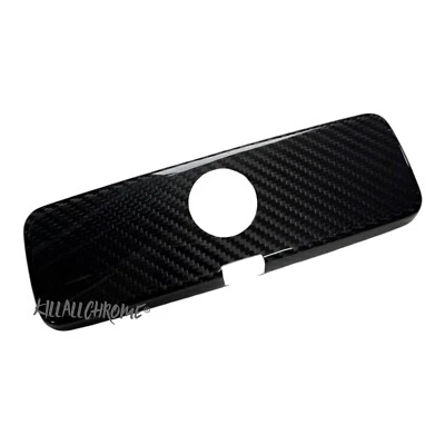 For Abarth Manual Rear View Mirror Back Cover Genuine Carbon Fibre 500 595 695 - Image 1 of 4