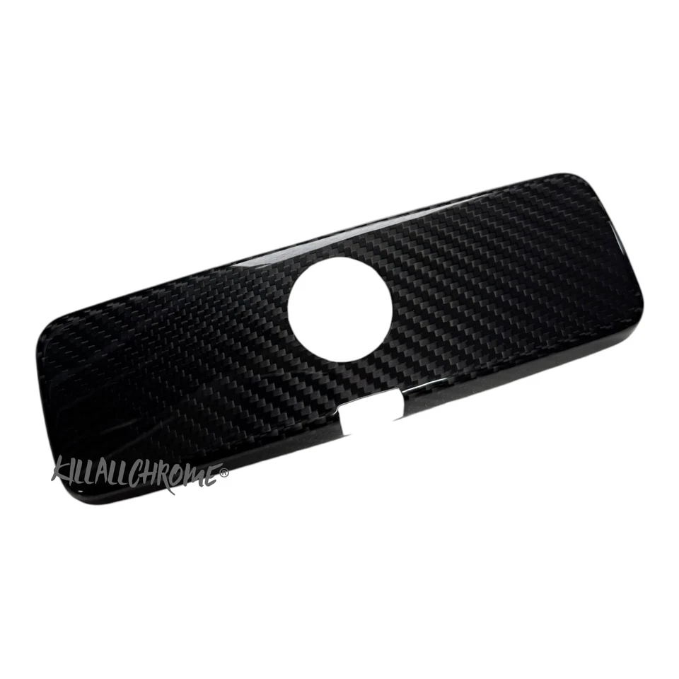 For Abarth Manual Rear View Mirror Back Cover Genuine Carbon Fibre 500 595 695 - Image 1 of 4