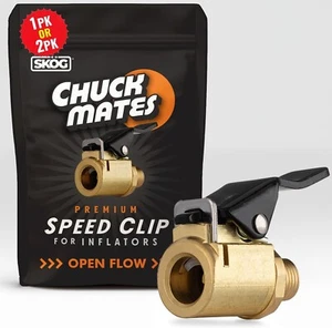 Accesorio de conexión rápida premium Chuck Mates™ para infladores de neumáticos tipo abierto (1 paquete - Imagen 1 de 7