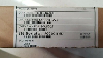 Genuine Cisco 2-Port Serial WAN Interface Card COUIA8TCAB Brand New See Pics - Image 1 of 3