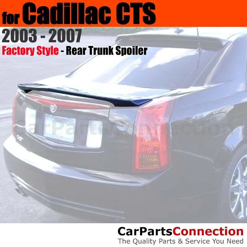 Primer 2 Post ABS Rear Trunk Spoiler Aero Wing For 2003-2007 Cadillac CTS - Image 1 of 1