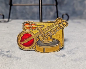 Vintage Bluegrass Belt Buckle Acoustic Guitar Banjo And Fiddle - Picture 1 of 4