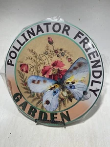 Butterfly Pollinator Friendly Garden Sign For Home Decor 11.75" Inch - Picture 1 of 2
