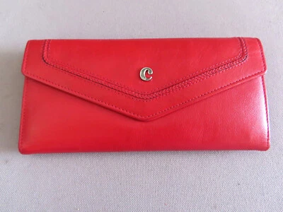 Cellini ladies long wallet red envelope style Red genuine leather wallet unused - image 1 of 4