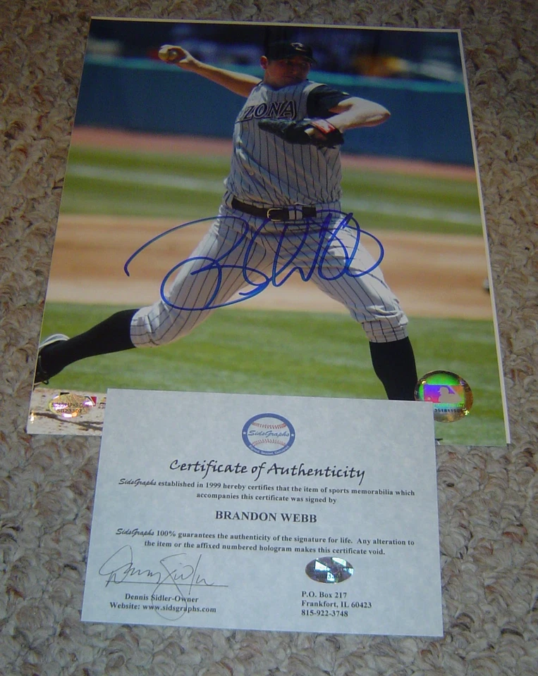 FOTO DE BACKS DE DIAMANTES 8X10 FIRMADA AUTOGRAFIADA POR BRANDON WEBB con sidsgraphs certificado de autenticidad Foto 1 de 1