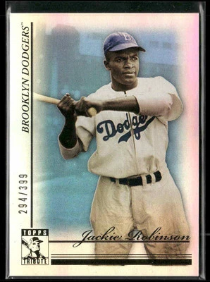 2010 Topps Tribute #9 Jackie Robinson Blue #/399 - Image 1 of 2