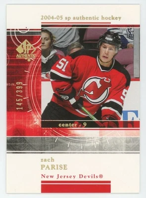 2004-05 SP AUTHENTIC Zach Parise ROOKIE REDEMPTIONS XRC /399 - Image 1 of 2