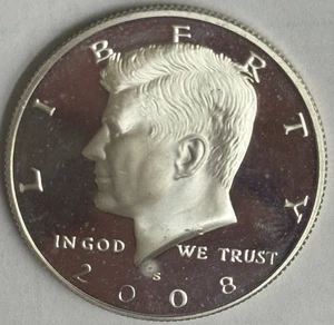 2008-S SILBERMÜNZE PROOF KENNEDY HALF DOLLAR - Bild 1 von 2