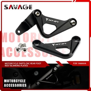 For YAMAHA MT-07 FZ-07 2014-2025 MT07 FZ07 Rear Footrest Foot Peg Blanking Plate - Picture 1 of 12
