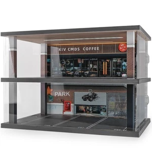 1:24 Scale Car Model Display Case with Parking Lot Scene for Car Model Toys a... - Picture 1 of 6