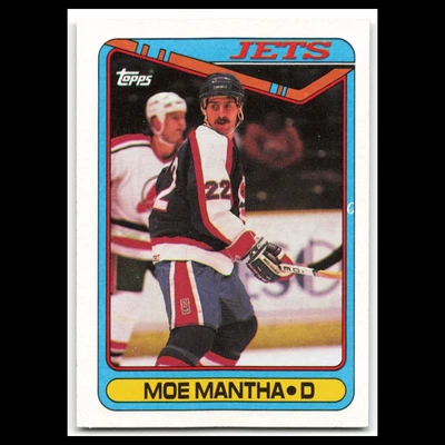 Moe Mantha #354 1990 Topps Winnipeg Jets Hockey Card NHL NM - Image 1 of 3