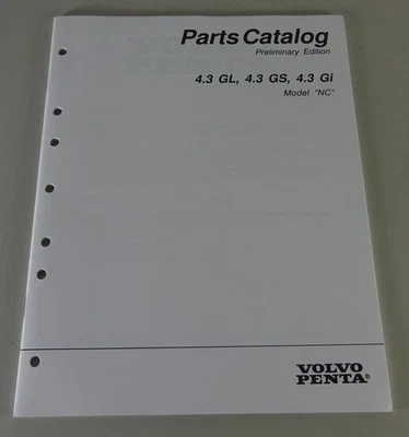 Catalogo Ricambi/Listello di Ricambio Volvo Penta Motore-Barca 4.3 Gl / GS / Gi - Immagine 1 di 3
