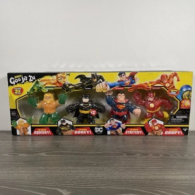 Heroes of Goo Jit Zu DC Hero 4 Figure Pack | Batman Superman Aquaman Flash | New