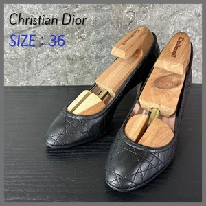 Scarpe Christian Dior decolte tacco EU 36 US 6 nere autentiche - Foto 1 di 24