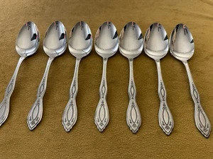 (7) Serving Spoons Oneida Oneidaware ANTHEM Stainless Flatware - Picture 1 of 6