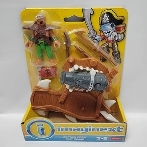 Fisher Price Imaginext - Shark Pirates Captain Kidd & Surf Board New - Picture 1 of 3