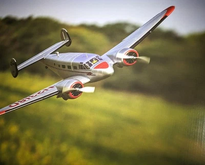 R/C Beechcraft D18 1.5m BNF Basic Electric Airplane (1499mm) E-flite - Image 1 of 4